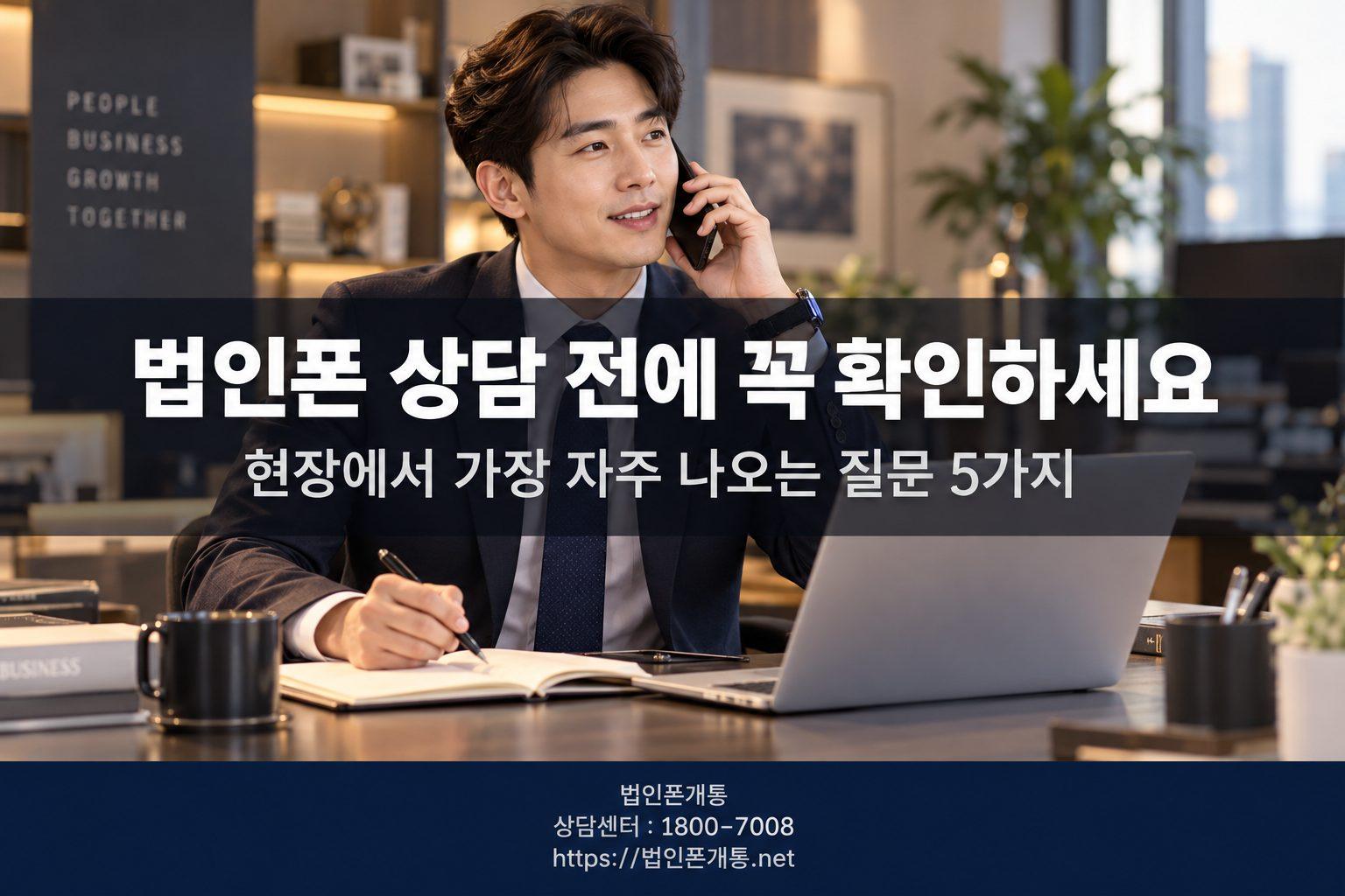 법인폰 개통 전에 꼭 물어보시는 것들 - 상담 기록 다섯 가지