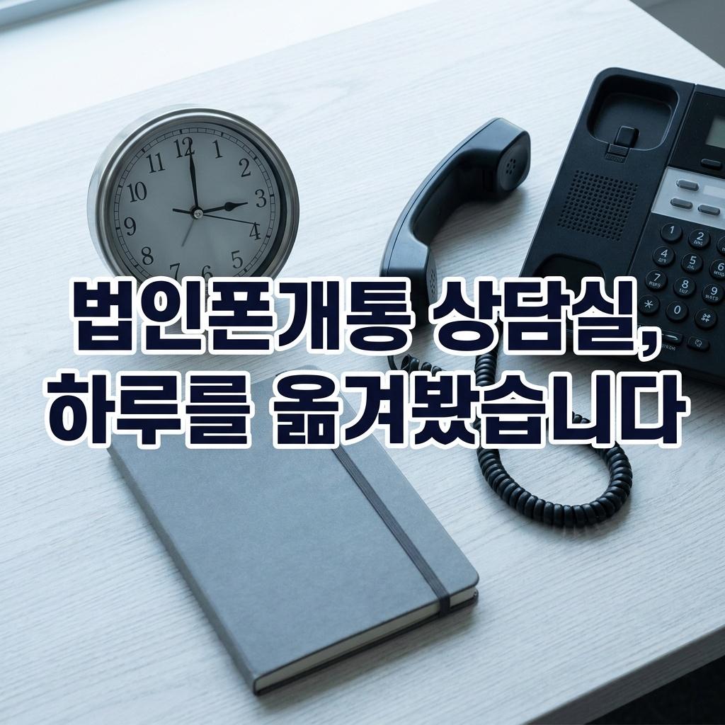 법인폰개통 상담실, 하루를 그대로 옮겨봤습니다