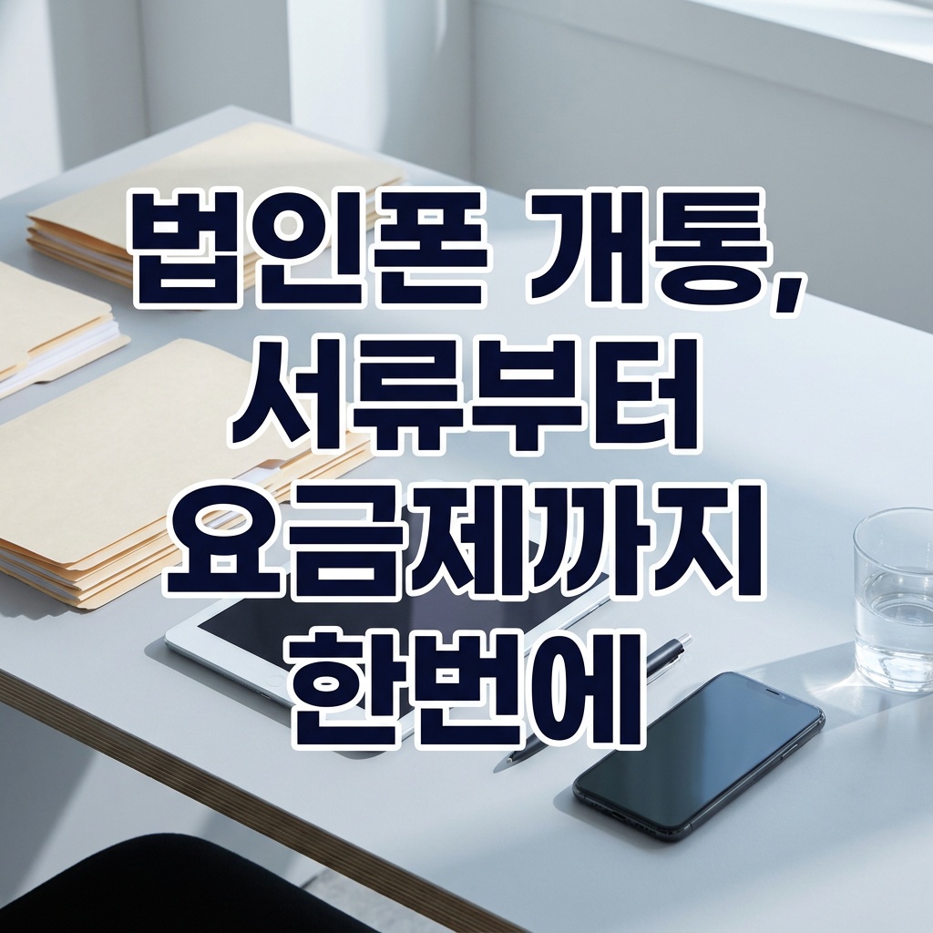 법인폰 개통 서류부터 요금제까지 한번에